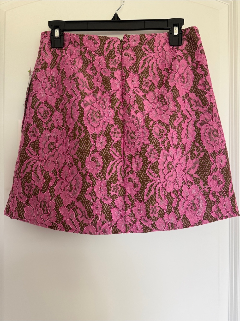 CeCe Pink Floral Lace Mini Skirt - Picture 4 of 4